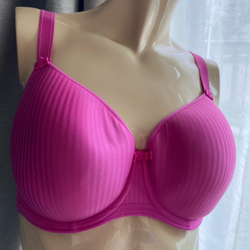 32H Freya Idol pink moulded tshirt bra with J-hook